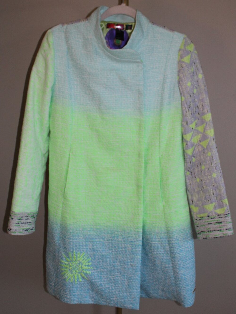 Women's Desigual 2014 Patchwork Art Jacket, Size 42 (US Size Medium)